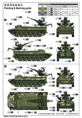 1/35 Тягач МТ-ЛБ із зенітною гарматою ЗУ-23-2 (Trumpeter 09618), збірна модель