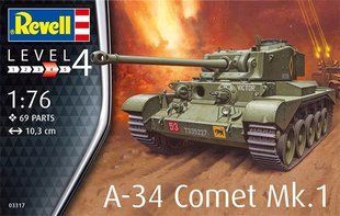1/76 A34 Comet Mk.I британский танк, в комплекте подставка-диорама (Revell 03317), сборная модель