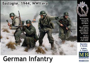 1/35 Німецька піхота, Бастонь, зима 1944 року, 4 фігури (Master Box 35254), збірні пластикові