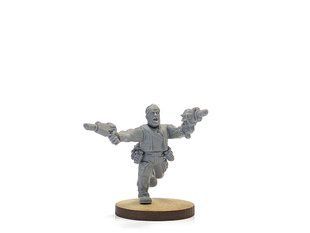 Catachan Jungle Fighter with Lasgun and Laspistol, миниатюра Warhammer 40.000, пластиковая (Games Workshop)