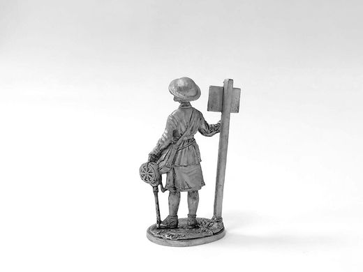 54 мм Дівчина-інструктор МПВО з ручною сиреною, 1941-44 рр., СРСР, колекційна олов'яна мініатюра (EK Castings WWII-35)