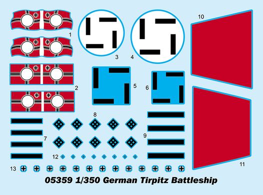 1/350 Tirpitz німецький лінійний корабель (Trumpeter 05359), збірна модель