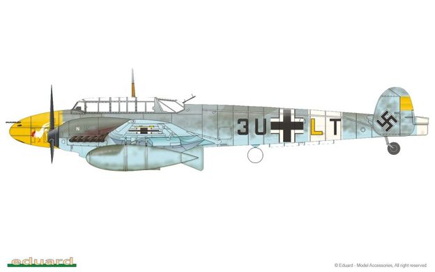 1/72 Messerschmitt Bf-110C/D германский истребитель, серия ProfiPACK (Eduard 7081) сборная модель