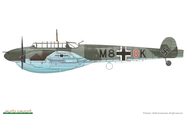 1/72 Messerschmitt Bf-110C/D германский истребитель, серия ProfiPACK (Eduard 7081) сборная модель