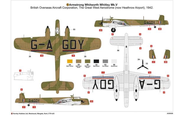 1/72 Armstrong Whitworth Whitley Gr.Mk.VII (Airfix 09009) сборная модель
