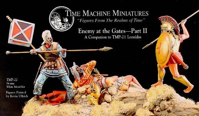 54mm Enemy at the Gate, Part II, фігури та підставка, збірні нефарбовані, смола та метал (Time Machine Miniatures)