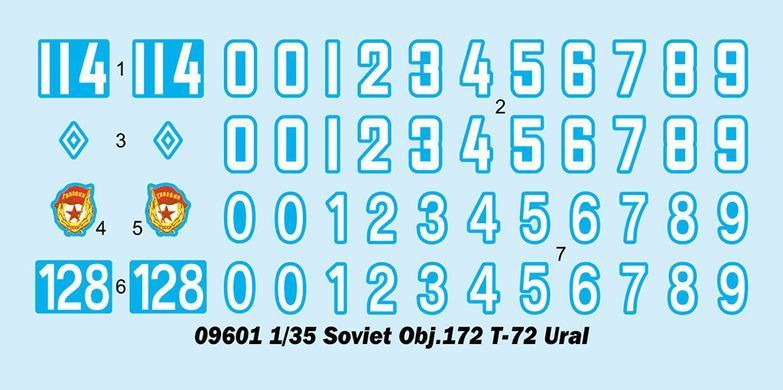 1/35 Радянський танк Об'єкт 172 Т-72 Урал (Trumpeter 09601), збірна модель