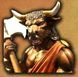 54mm Минотавр, коллекционная миниатюра, оловянная сборная неокрашенная (Ares Mythological 54-T70 Minotaurus)