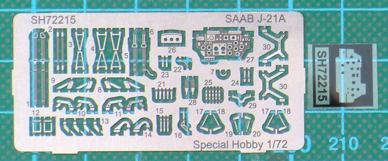 1/72 Saab J-21A шведский истребитель (Special Hobby 72215) сборная модель