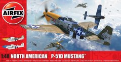 1/48 P-51D Mustang (Filletless Tails) американский истребитель (Airfix A05138), сборная модель