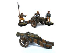 Empire Artillery Set, 2 орудия и 3 миниатюры Warhammer, сборные пластиковые (Games Workshop), без коробки