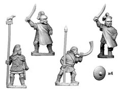 Древние (Ancients) - Lusitanian Warriors Command (4) - Crusader Miniatures NS-CM-ANS052