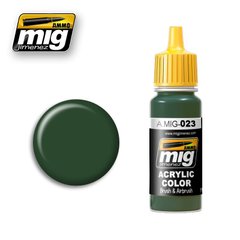 Защитный зеленый FS 34227, 17 мл (Ammo by Mig A.MIG-023 Protective green) акриловая краска