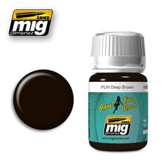 Смывка темно-коричневая, эмаль, 35 мл (Ammo by Mig A.MIG-1618 Deep brown panel line wash)