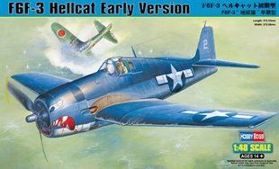 1/48 Grumman F6F-3 Hellcat ранняя модификация американский палубный самолет (HobbyBoss 80338) сборная модель