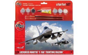 1/72 Літак F-16A Fighting Falcon, набір з фарбами, клеєм та пензлями (Airfix 55312), збірна модель