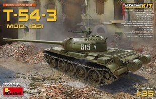 1/35 Т-54-3 образца 1951 года советский средний танк, модель с интерьером (MiniArt 37007), сборная модель