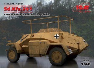 1/48 Sd.Kfz.261 германский бронеавтомобиль связи (ICM 48194), сборная модель