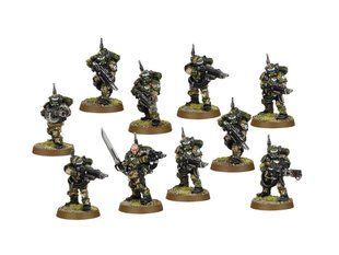 Cadian Kasrkin, 10 мініатюр Warhammer 40k (Games Workshop 47-23), збірні металеві