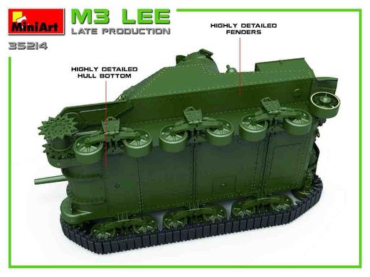 1/35 Танк M3 Lee поздней модификации (MiniArt 35214), сборная модель