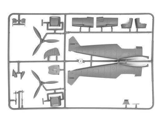 1/48 Набір "Аеродром Люфтвафе": Messerschmitt Bf-109F-4, Henschel Hs-126B та набір фігур (ICM DS-4801), збірні моделі
