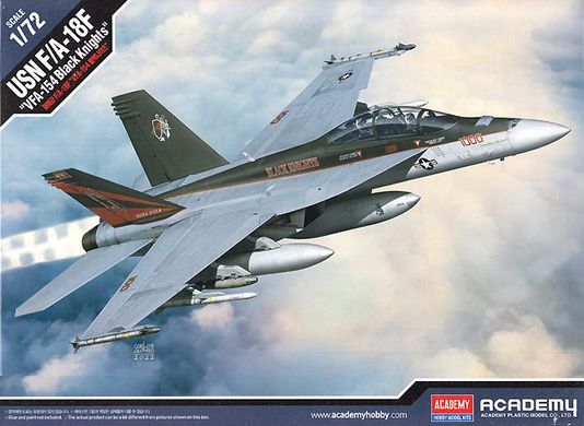 1/72 Самолет USN F/A-18F Super Hornet эскадрильи VFA-154 Black Knights (Academy 12577), сборная модель