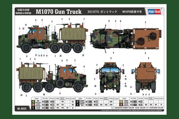 1/35 M1070 Gun Truck броньована вантажівка (Hobbyboss 85525), збірна модель
