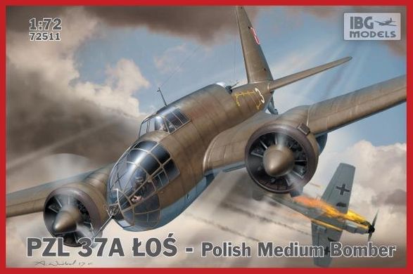 1/72 PZL P.37A Los польский двухмоторный бомбардировщик (IBG Models 72511) сборная модель