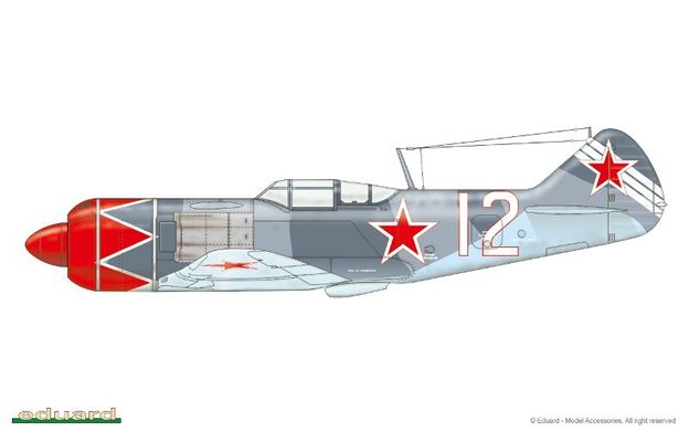 1/72 Лавочкин Ла-7 советский истребитель, серия Weekend (Eduard 7425) сборная модель