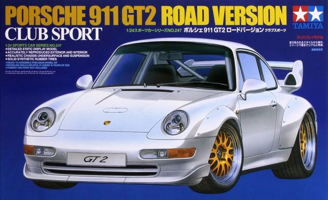 1/24 Автомобиль Porsche 911 GT2 Road Version Club Sport (Tamiya 24247), сборная модель