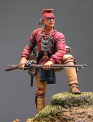54 мм Woodland Indian, окрашенная миниатюра