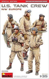 1/35 Американские танкисты Второй мировой, Северо-Западная Европа, серия Special Edition, 5 фигур (Miniart 35399), сборные пластиковые