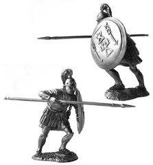 54 мм Карфагенский тяжеловооруженный пехотинец, 3-2 века до н.&#160;э., оловянная миниатюра (Солдатики Публия PTS-5210)