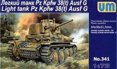 1/72 Pz.Kpfw.38(t) Ausf.G германский легкий танк (UniModels UM 341), сборная модель