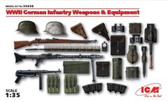 1/35 Зброя та спорядження німецької піхоти Другої світової війни (ICM 35638), збірні пластикові