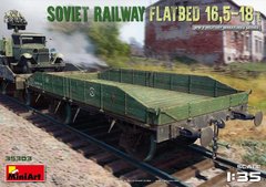 1/35 Радянська 16,5-18 тонна залізнична платформа (MiniArt 35303), збірна модель