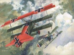 1/72 Fokker Dr.I триплан Первой мировой (Roden 010) сборная модель
