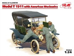 1/24 Автомобіль Ford Model T 1911 з механіками (ICM 24010), збірна модель з фігурами