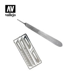 Комплект із 4 пилочок з ручкою (Vallejo T06001) Modelling Saw Set