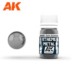 Металік темний алюміній, серія XTREME METAL, 30 мл (AK Interactive AK480 Dark Aluminium), емалевий