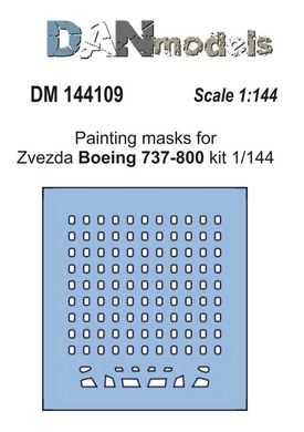 1/144 Покрасочные маски для Boeing 737-800, для моделей Zvezda (DANmodels DM 144109)