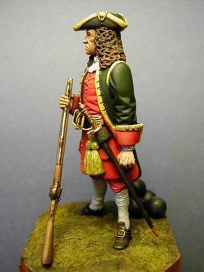 54 мм AUSTRIAN GRENADIER OFFICER, WALLON'S REGIMENT