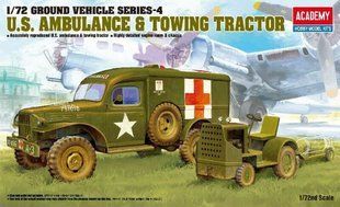 1/72 Санитарный автомобиль Dodge WC-54 Ambulance и аэродромный тягач Tow Tractor (Academy 13403), сборные модели