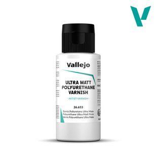 Лак ультра-матовий акрил-поліуретановий, 60 мл (Vallejo 26653 Polyurethane Ultra Matt Varnish)
