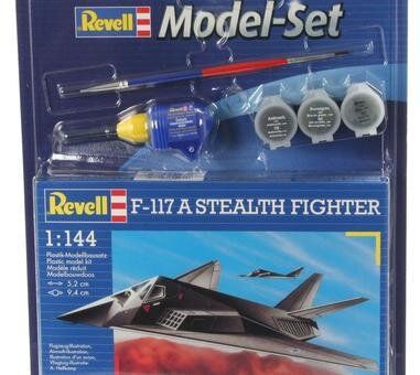 1/144 F-117A Stealth + клей + краска + кисточка (Revell 64037)