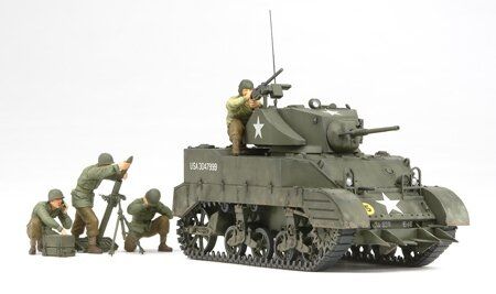 1/35 M5A1 американський танк з фігурками (Tamiya 35313), збірна модель