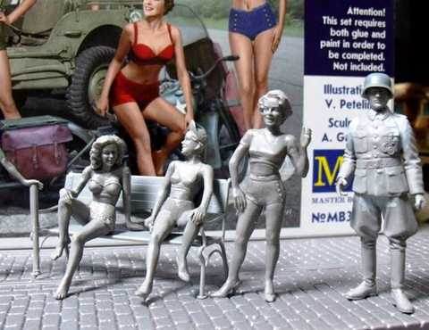 The Modelling News: Construction review: Masterbox' new figure set “Pin Up”  series in 35th scale