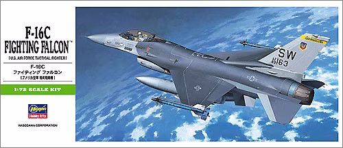 1/72 F-16C Fighting Falcon американський винищувач (Hasegawa 00232), збірна модель