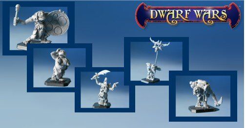 Dwarf Wars - Orc King and Retinue - West Wind Miniatures WWP-DW-305