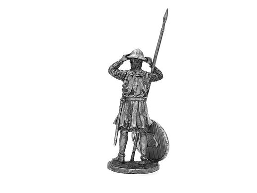 54мм Германский пехотинец, XIV-XV век, коллекционная оловянная миниатюра